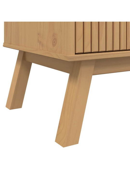 Tv-taso olden ruskea 114x43x57 cm täysi mänty