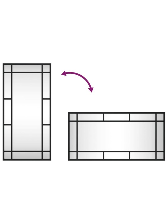 Seinäpeili musta 30x60 cm suorakulmio rauta