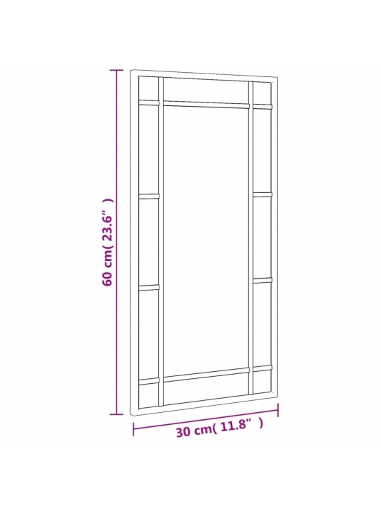 Seinäpeili musta 30x60 cm suorakulmio rauta