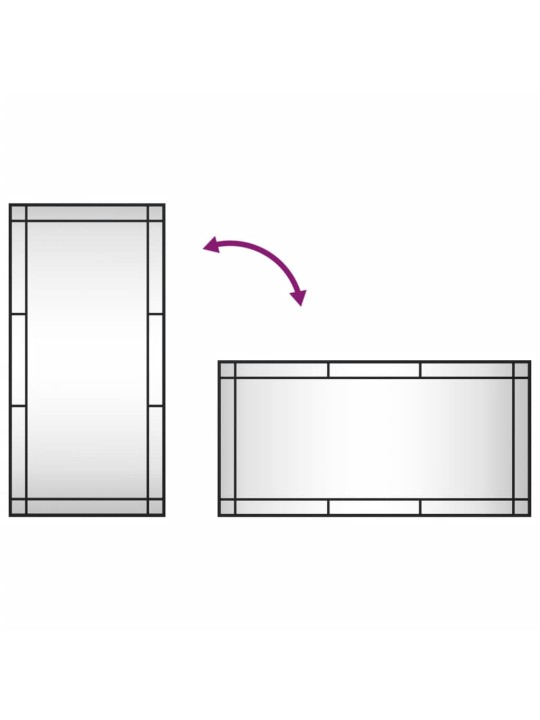 Seinäpeili musta 50x100 cm suorakulmio rauta