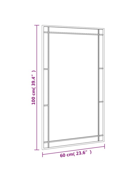 Seinäpeili musta 60x100 cm suorakulmio rauta