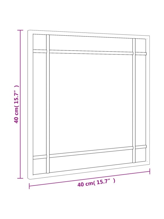 Seinäpeili musta 40x40 cm neliö rauta