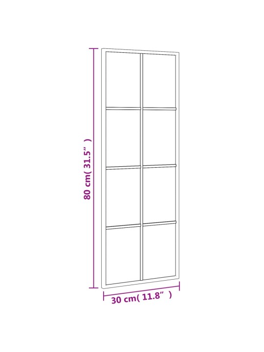 Seinäpeili musta 30x80 cm suorakulmio rauta