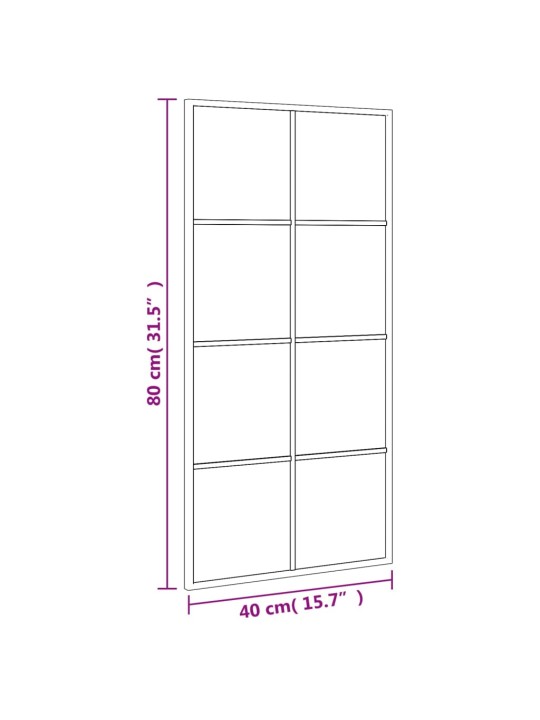 Seinäpeili musta 40x80 cm suorakulmio rauta