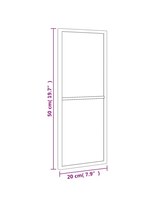 Seinäpeili musta 20x50 cm suorakulmio rauta