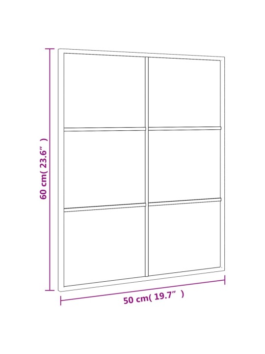 Seinäpeili musta 50x60 cm suorakulmio rauta