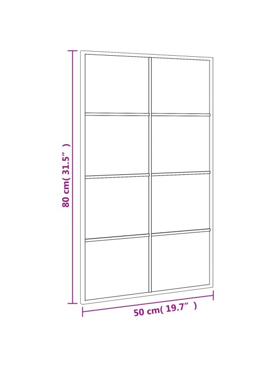 Seinäpeili musta 50x80 cm suorakulmio rauta