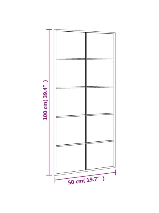 Seinäpeili musta 50x100 cm suorakulmio rauta