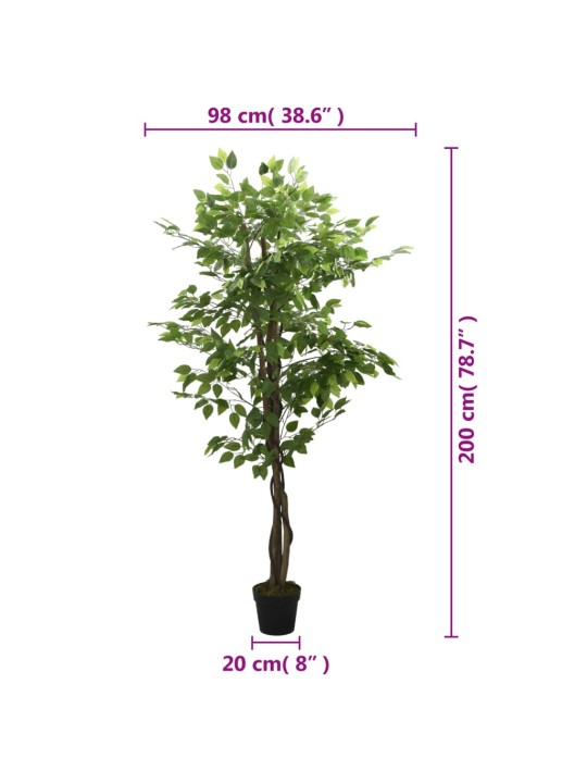 Tekokasvi viikunapuu 1260 lehteä 200 cm vihreä