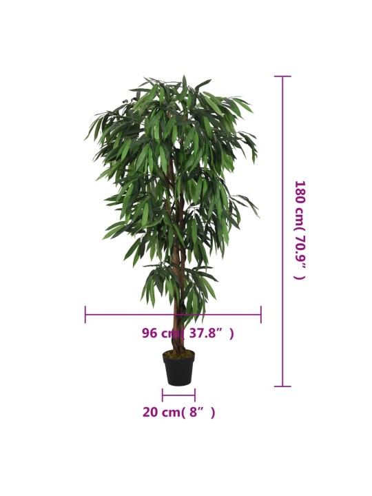 Tekokasvi mangopuu 900 lehteä 180 cm vihreä