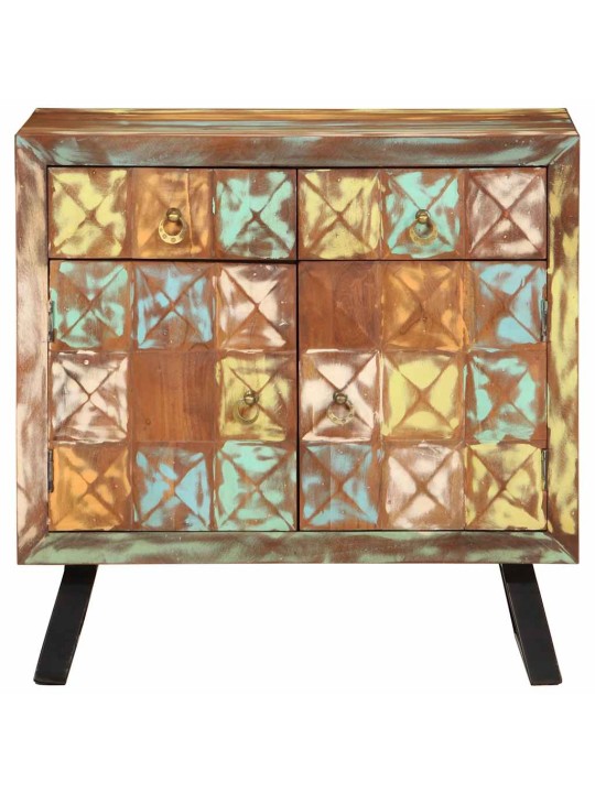 Lipasto monivärinen 70x35x70 cm kierrätetty täyspuu