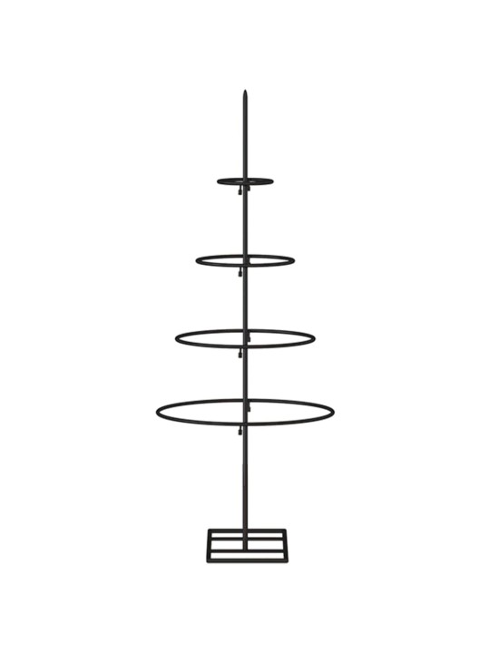 Metallinen koristejoulukuusi musta 60 cm