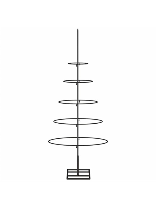 Metallinen koristejoulukuusi musta 90 cm