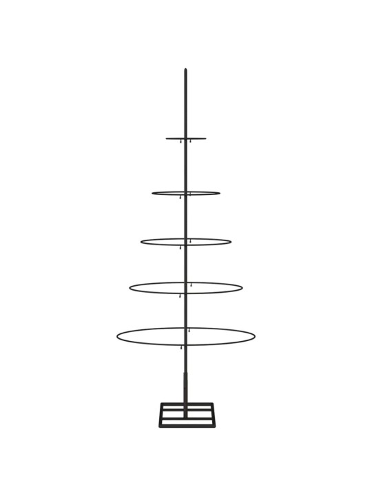 Metallinen koristejoulukuusi musta 125 cm