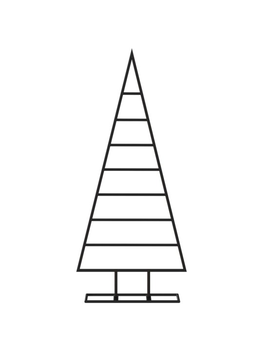 Metallinen koristejoulukuusi musta 125 cm