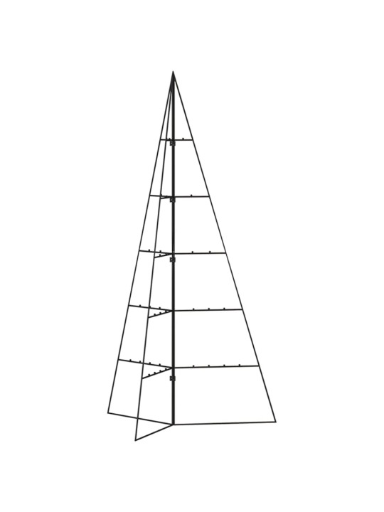 Metallinen koristejoulukuusi musta 100 cm