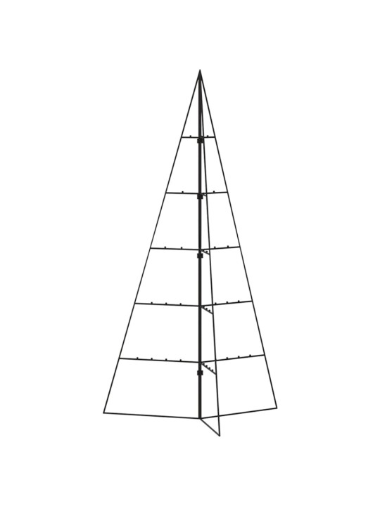 Metallinen koristejoulukuusi musta 100 cm