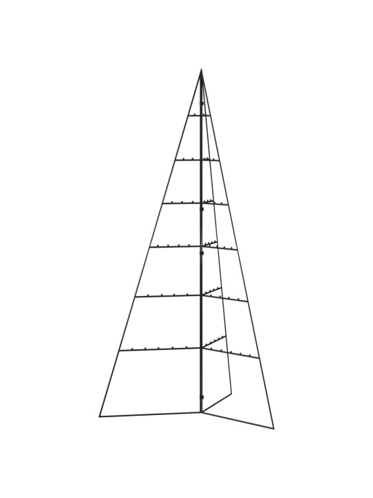 Metallinen koristejoulukuusi musta 140 cm