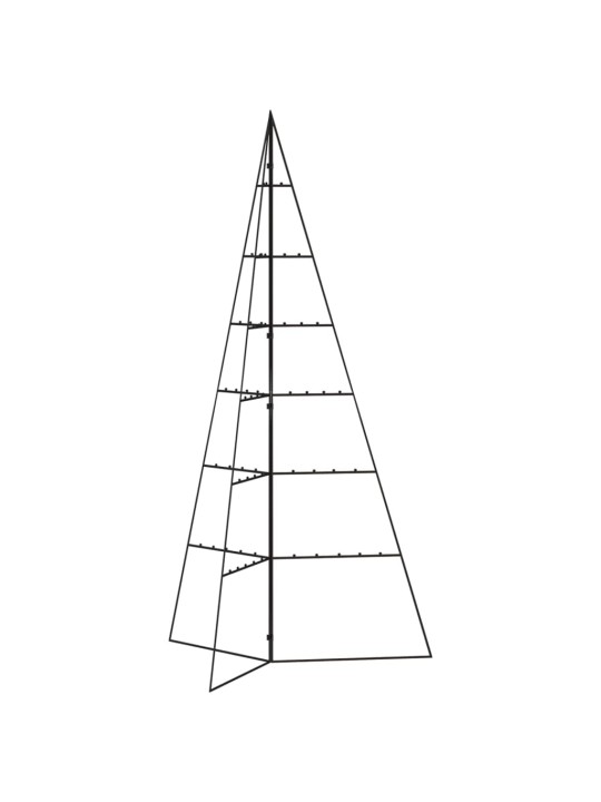 Metallinen koristejoulukuusi musta 140 cm