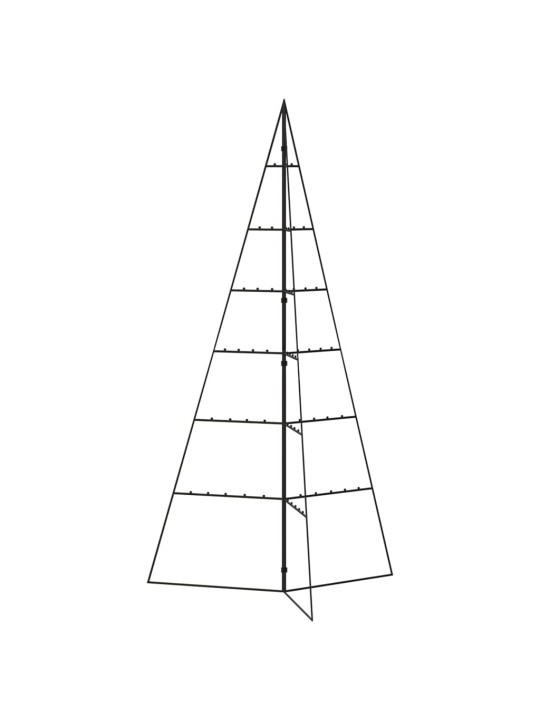 Metallinen koristejoulukuusi musta 140 cm