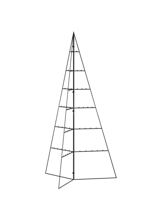 Metallinen koristejoulukuusi musta 140 cm