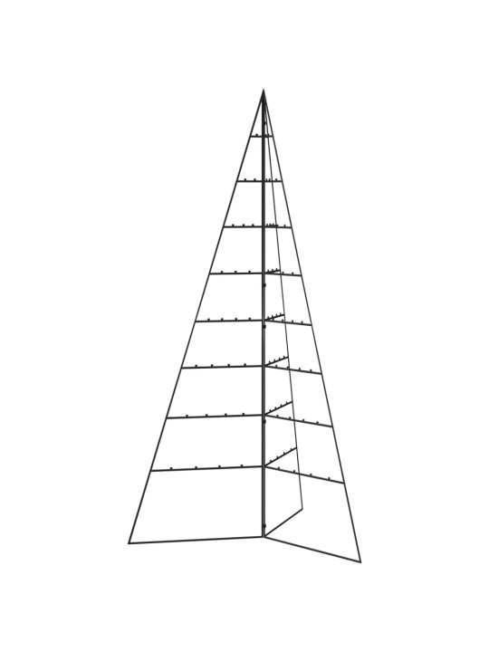 Metallinen koristejoulukuusi musta 180 cm