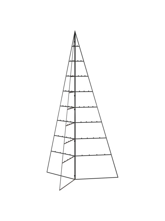 Metallinen koristejoulukuusi musta 180 cm