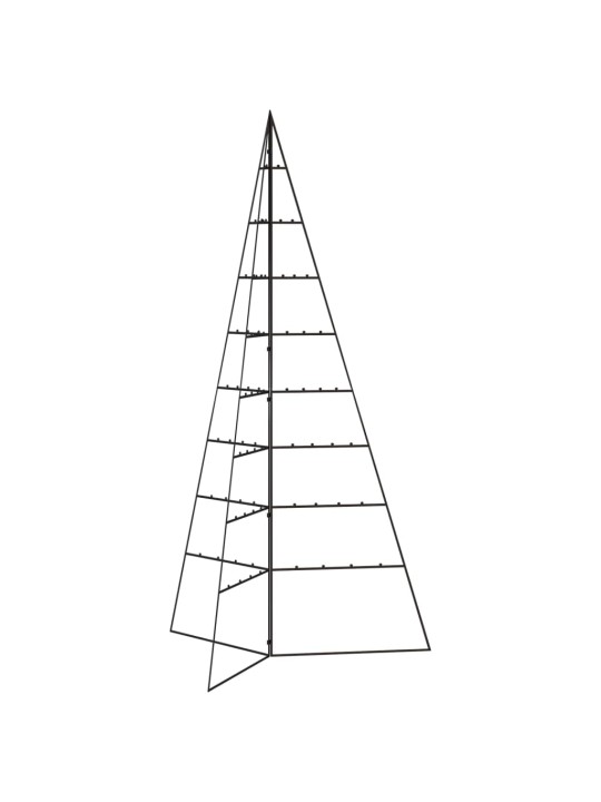 Metallinen koristejoulukuusi musta 180 cm