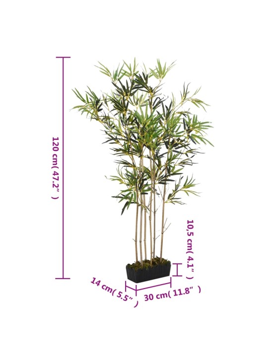 Tekokasvi bambupuu 552 lehteä 120 cm vihreä