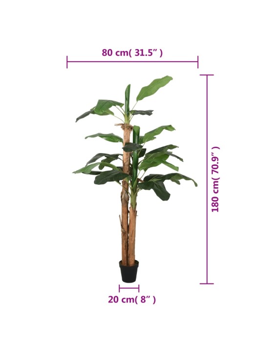Tekokasvi banaanipuu 19 lehteä 180 cm vihreä