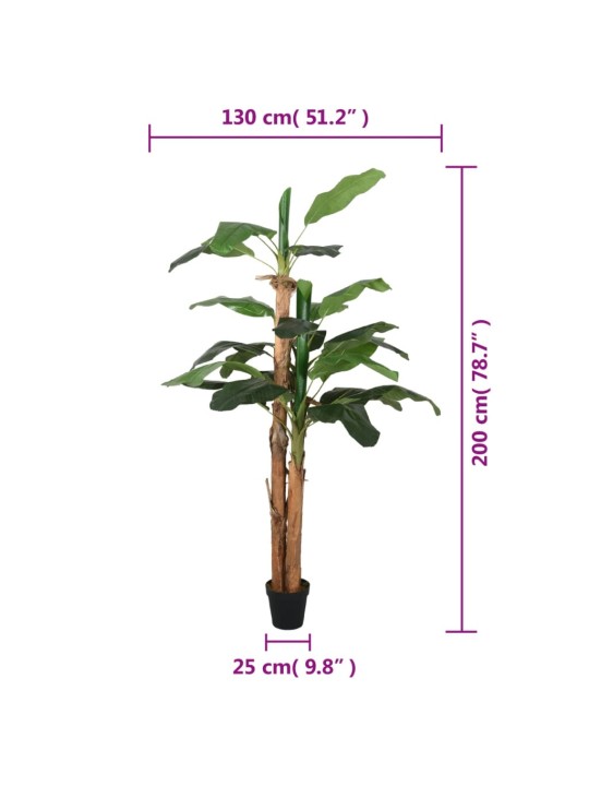 Tekokasvi banaanipuu 22 lehteä 200 cm vihreä