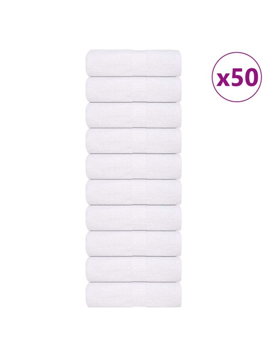 Vieraspyyhkeet 50 kpl frogn valkoinen 30x50 cm 100% puuvilla