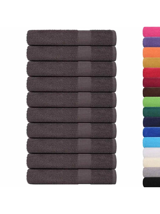 Pyyhkeet 10 kpl antrasiittia 100x200 cm 360 gsm 100 % puuvillaa