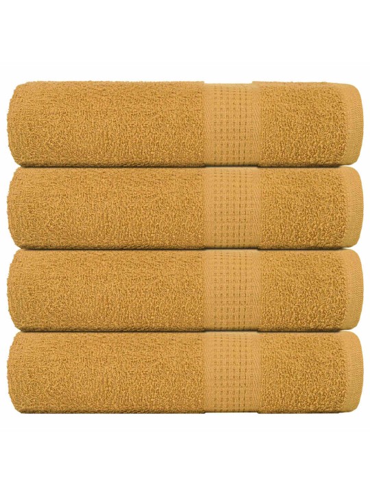 Suihkupyyhkeet 4 kpl frogn kulta 70x140 cm 100% puuvilla