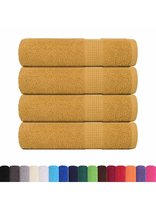 Suihkupyyhkeet 4 kpl frogn kulta 70x140 cm 100% puuvilla