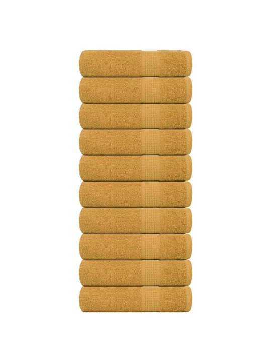 Suihkupyyhkeet 10 kpl frogn kulta 70x140 cm 100% puuvilla