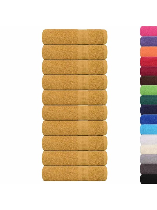 Suihkupyyhkeet 10 kpl frogn kulta 70x140 cm 100% puuvilla