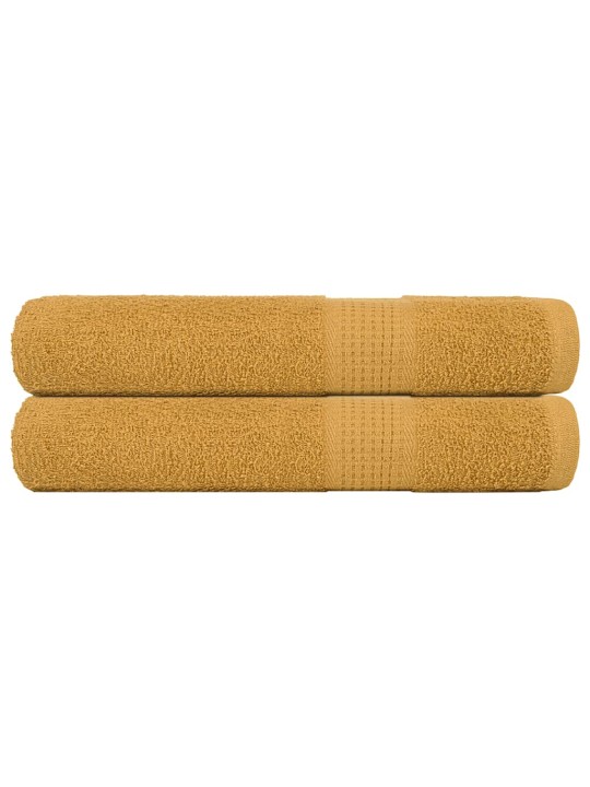 Saunapyyhkeet 2 kpl frogn kulta 80x200 cm 100% puuvilla