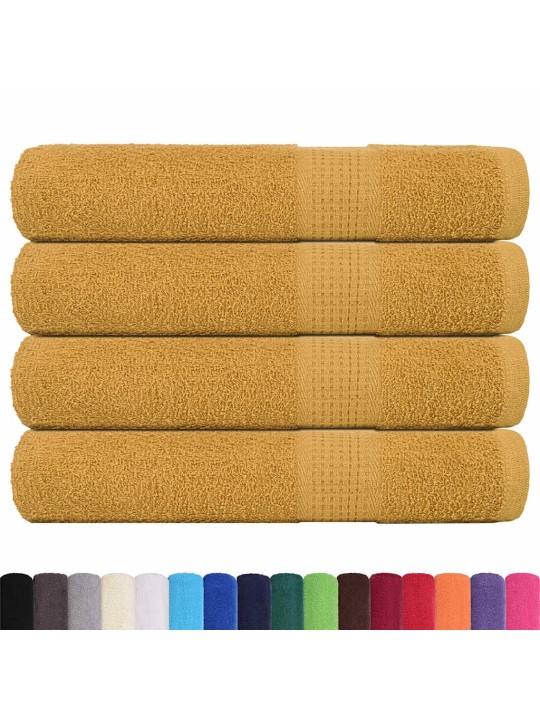 Saunapyyhkeet 4 kpl frogn kulta 80x200 cm 100% puuvilla