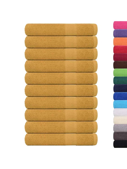 Saunapyyhkeet 10 kpl frogn kulta 80x200 cm 100% puuvilla