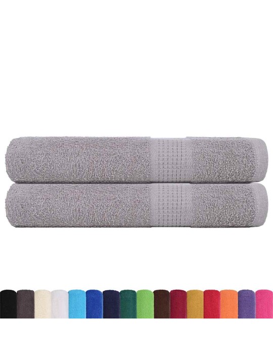 Saunapyyhkeet 2 kpl frogn harmaa 80x200 cm 100% puuvilla