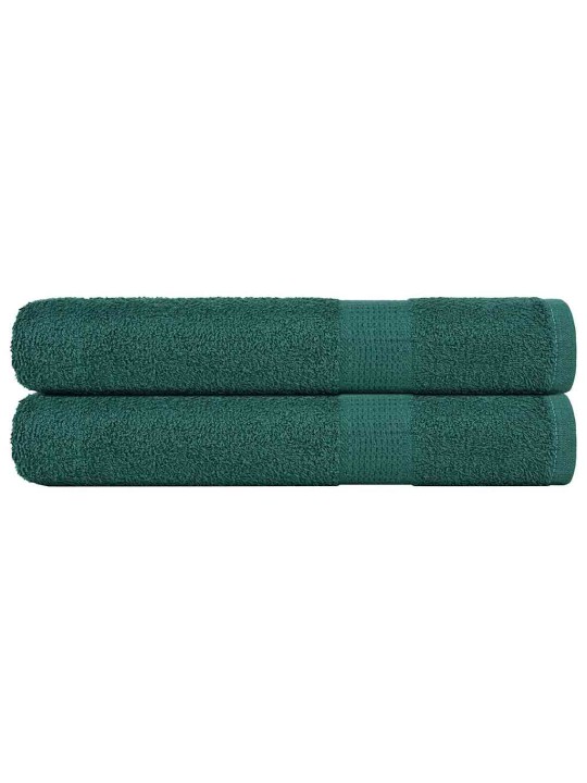 Saunapyyhkeet 2 kpl frogn vihreä 80x200 cm 100% puuvilla
