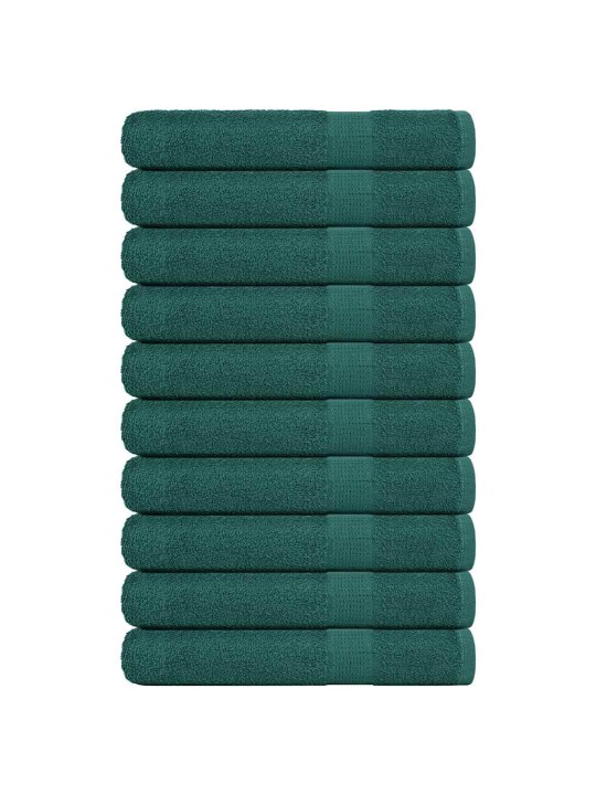 Saunapyyhkeet 10 kpl frogn vihreä 80x200 cm 100% puuvilla
