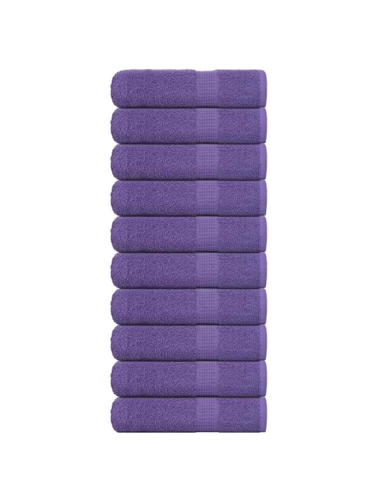 Käsipyyhkeet 10 kpl frogn purppura 50x100 cm 100% puuvilla
