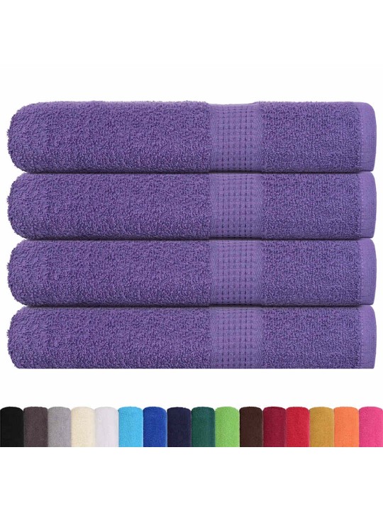 Saunapyyhkeet 4 kpl frogn purppura 80x200 cm 100% puuvilla