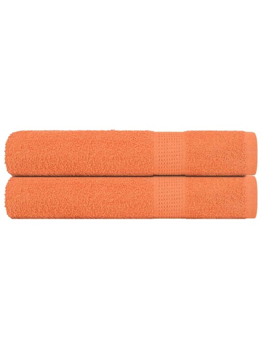 Saunapyyhkeet 2 kpl frogn oranssi 80x200 cm 100% puuvilla