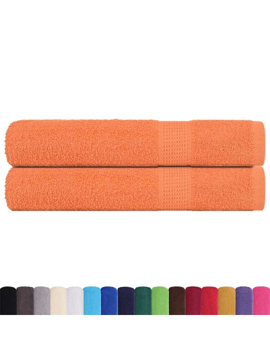 Saunapyyhkeet 2 kpl frogn oranssi 80x200 cm 100% puuvilla