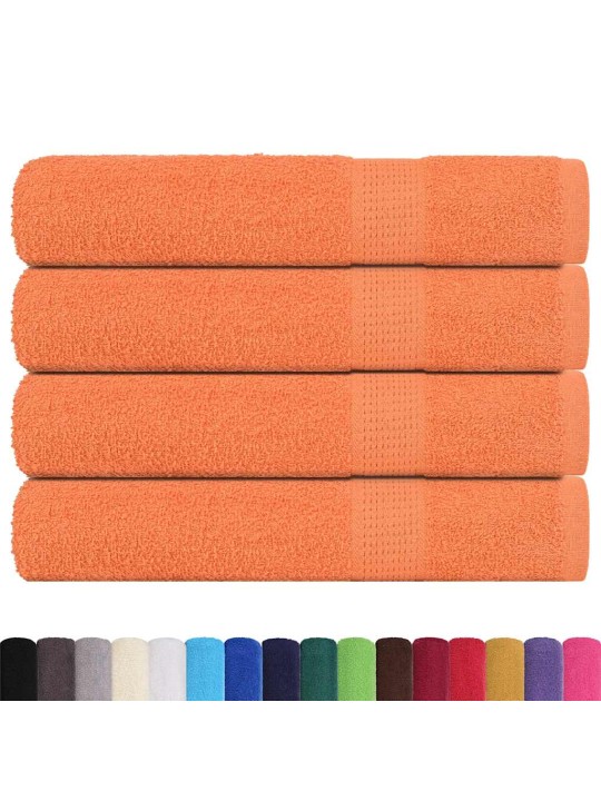 Saunapyyhkeet 4 kpl frogn oranssi 80x200 cm 100% puuvilla