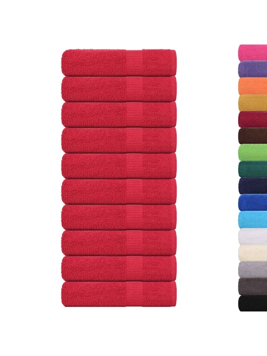 Kylpypyyhkeet 10 kpl frogn punainen 100x150 cm 100% puuvilla