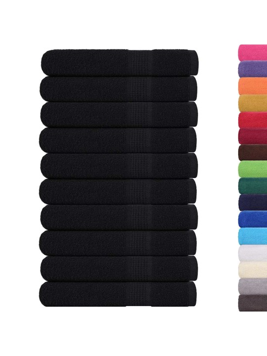 Saunapyyhkeet 10 kpl frogn musta 80x200 cm 100% puuvilla